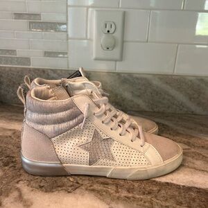 Vintage Havana Women's White and Gray High-Top Sneakers